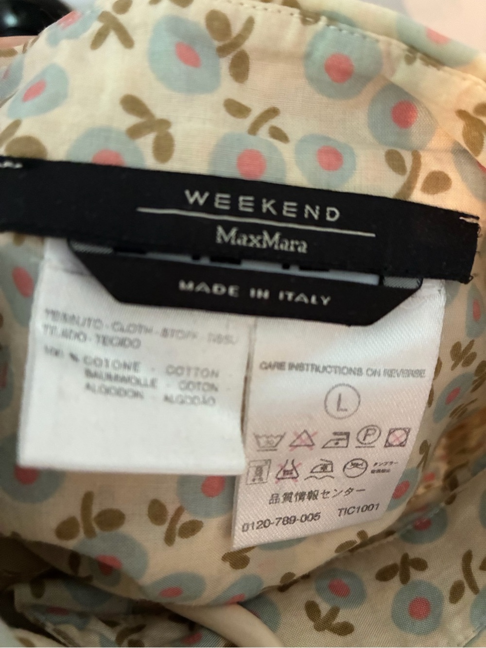 Max Mara long sleeve cotton button front blouse size L - Picture 4 of 4